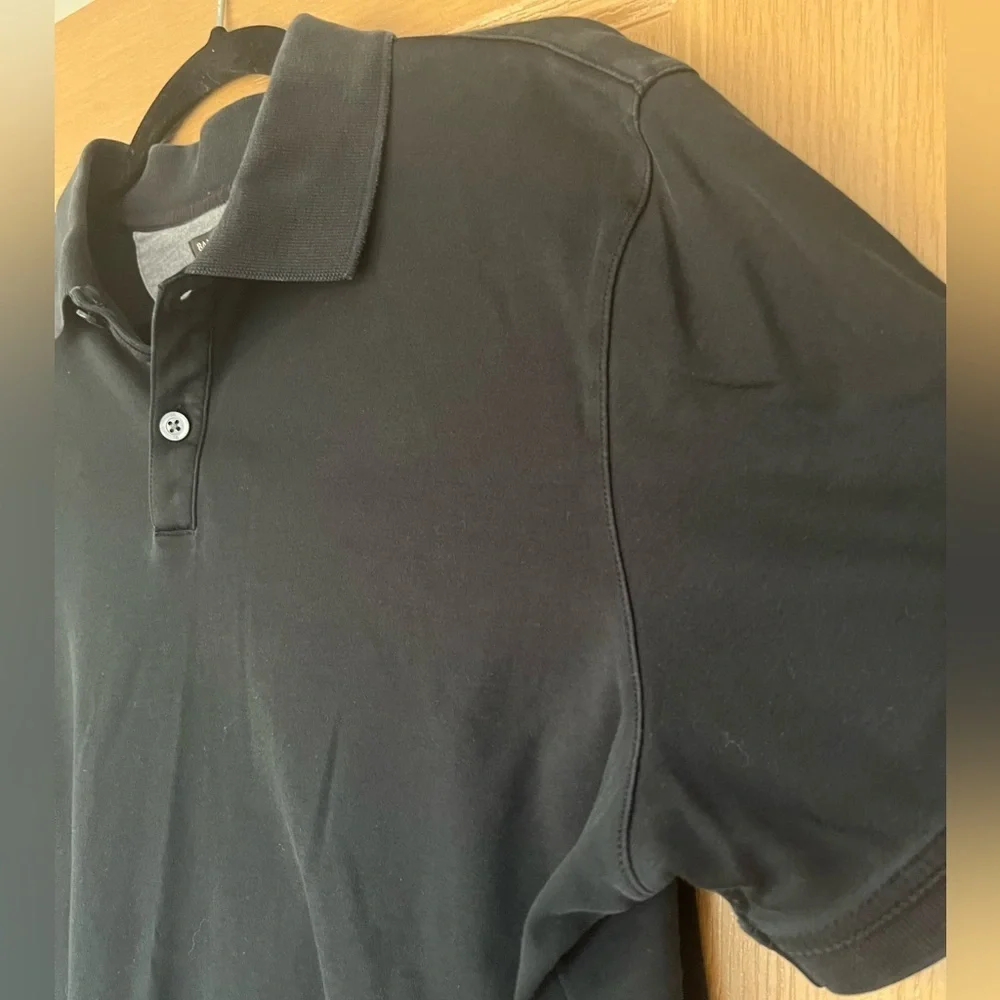 Banana Republic Luxury Touch Black Classic Polo Men’s Large, Preppy Streetwear